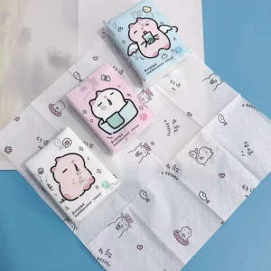 New 3 Ply Capybara Printed Pocket Facial Tissues Home Use 9 Pcs Pack Cute Cat Paper Handkerchief Cleansing Tissue