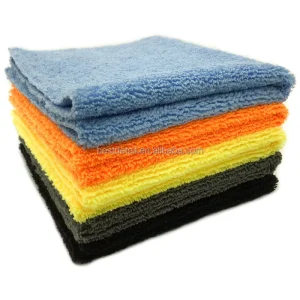 New 40x40cm 400 GSM Edgeless Long and Short Pile Microfiber Car Cleaning Cloth for Auto Detailing Car Wash Towel