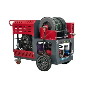 New 80L Diesel Engine High Pressure Self propelled Pipe Drain Cleaning Machine with 60m Pipe Cleaning Length for Sewer Drainage