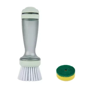 New Best Selling Short Handle Plastic Cleaning Brush Set Kitchen Dish Brush with Soap Dispenser