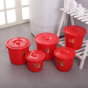 New Design 4L Small Portable Recycled Plastic PP Water Bucket With Handle and Lid Plastic Bucket for Home