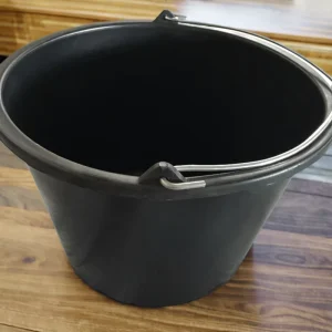 New Design Large Capacity 12L Black PE Bucket Custom Water Buckets Plastic Bucket