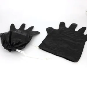 New Disposable Black Plastic Dog Poop Gloves