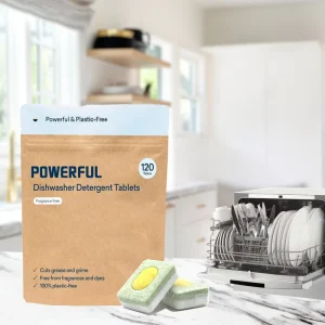 New Eco Friendly Disposable Solid Water Soluble Film All in One Auto Dishwasher Kitchen Cleaning Tablets