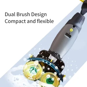 New Electric Dual Head Floor Scrubber Battery Powered Small Commercial Walk Behind Dryer New Side Brush for Floor Cleaning