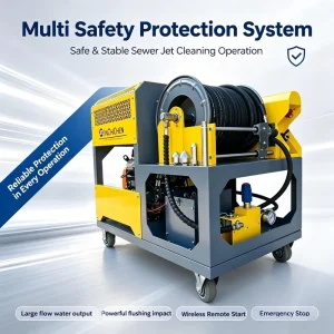 New Gasoline Engine Series 2900psi 60lpm 27hp Cold Water Residue Free Kitchen Sewage Pipeline Dredging Machine