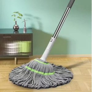 New Hand Free Self Wringing Sping Mops Cleaning Floor Household 360 Degree With Long Handle