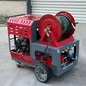 New Heavy Duty 37HP Gasoline High Pressure 200Bar Self propelled Sewer Drain Cleaning Machine with 60m Pipe Cleaning Length