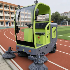 New Ride On Electric Floor Sweeper with High Power Side Brush and High Pressure Cleaning for Warehouse Floor Cleaning