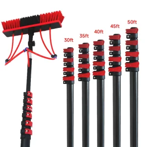 New Solar Carbon Fibre Pole Cleaning Brush Water Fed Pole Window Cleaning System Water Fed Pole