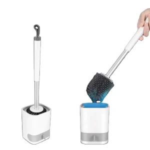New TPR Silicone Suspension Toilet Brush Set for Bathroom Cleaning Wall mounted Toilet Brush With Holder Set