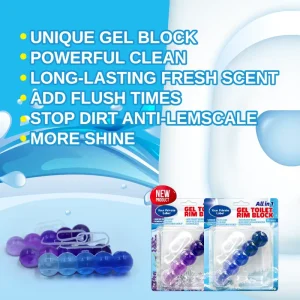 New Tech Gel Toilet Rim Block Detergent Flush Foam Anti Limescale Deodorizer Lavender Ocean Fragrance