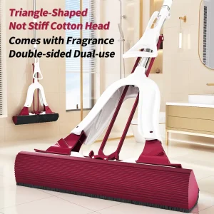 New Upgrade Telescopic Pole Sponge Mop Wet and Dry Use Non Hardening Super Absorbent