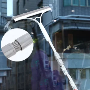 Newly Designed Telescopic Rod Glass Floor Window Squeegee Stretchable Cleaning Tool Plastic Wiper Brush for Window Cleaning
