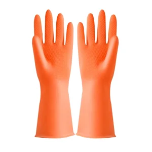 Nitrile Waterproof Reusable Household Gloves, Multicolor, Soft Anti-Slip Design for Kitchen Cleaning
