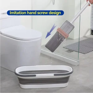 No Hand Wash Microfiber Pad Flat Mop 360° Rotatable Head for Living Room Large Scale Dust Mopping Vertical Storage