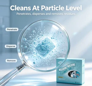 No Residue Rinse Free Guarantee for Baby Clothes and Delicate Fabrics Gentle yet Thorough Washing Machine Cleaning Tablets