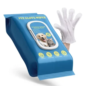 No Rinse Full Body Cleaning Deodorizing Pet Wet Wipes Gloves for Dogs Paws Face Ears Eyes