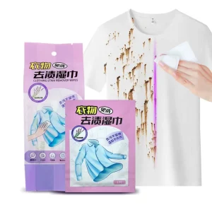 No Rinse Instant Stain Remover Wipes Portable Emergency Clothes Cleaning Oil Stain Remover for Down Jacket