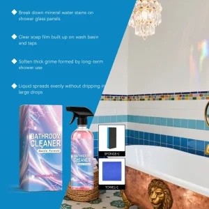 No logo 300ml Bathroom Cleaner Mineral Water Stains Soap Film Removing Thick Grime Softening Toilet Cleaning Spray Products