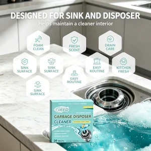 Non-Corrosive Pipe-Safe Garbage Disposal Cleaner Tablet