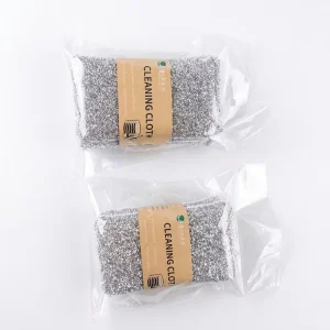 Non-Greasy Silver Onion Circle Cloth Sponge Thick Kitchen Scouring Pad for Dish and Pot Cleaning