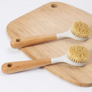 Non Scratch Bamboo Dish Brush Sisal Bristle Pot Scrubber Eco Friendly Zero Waste Customized Color Cleaning