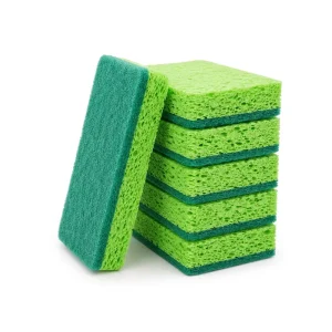 Non Scratch Biodegradable Cleaning Scrub Sponges Kitchen Dish Sponges for Washing Dishes Cellulose Kitchen Sponges Pack