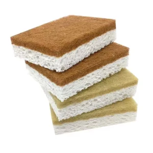 Non-Scratch Coconut Fiber Cellulose Kitchen Sponge Scouring Pad