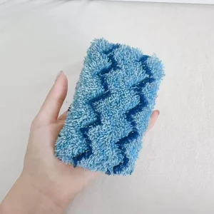 Non-Scratch Microfiber Cleaning Sponge for Kitchen Dishes and Pots