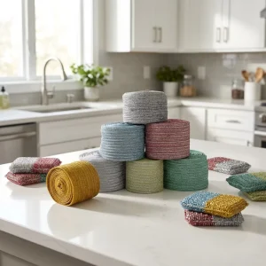 Non Scratch Semi finished Fabric Raw Roll for Kitchen Cleaning Scourer