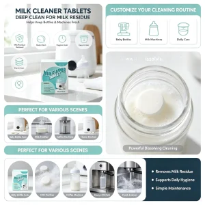 Non Toxic Formula for Automatic Bottle Washing Machines Safe Residue Free Baby Bottle Washer Tablets