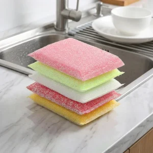 Non-Toxic Reusable Non-Scratch Kitchen Sponge Scouring Pad for Daily Cleaning
