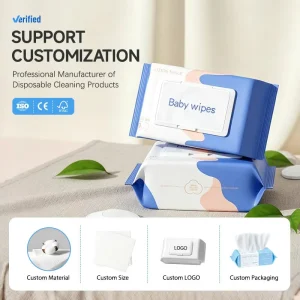 Non-Woven Eco-Friendly Biodegradable Unscented Baby Cleaning Wipes