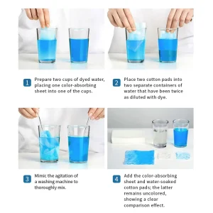 Non woven Laundry for Sheet 28*11cm IOS 9001 Certified Prevents Color Bleeding Fast Absorption Dye Trap Sheet for