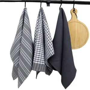 Nordic 100% Cotton Kitchen Tea Towels Set Woven Dish Towels Absorbent Kitchen Cloth Towels Set