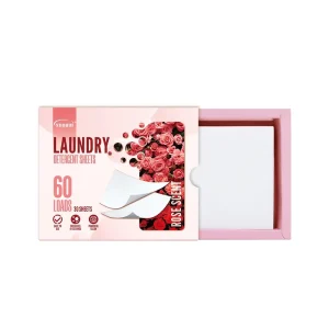 Nuohui Rose Scent Eco Friendly Deep Clean Laundry Detergent Sheets Super Concentrated Disposable Solid Laundry Detergent Tablets