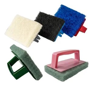 Nylon Bathtub Scrub Brush with Plastic Handle