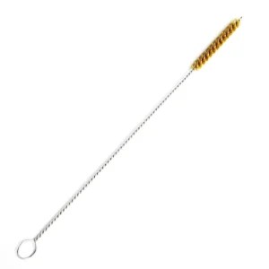 Nylon Hog Bristle Strip Cleaning Brush with Stainless Steel Handle for Straw Cleaning