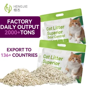 ODM OEM Biodegradable Lightweight Cat Litter Plant Base Fast Clumping Tofu Cat Litter