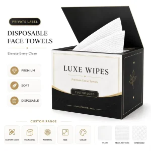 ODM OEM Disposable Cotton Facial Towels Box Pack Soft Skin Care Towels