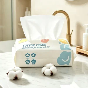OEKO TEX Certification Custom Disposable Face Towel Beauty Spa Salon 100% Cotton NonWoven Cotton Tissue for Personal Care