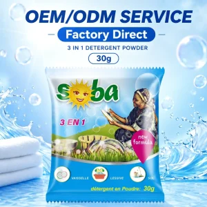 OEM 30g Laundry Powder Detergent with High Foam and Strong Fragrance for Africa