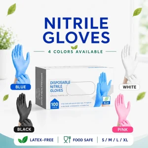 OEM 4 Colors Disposable Nitrile Gloves Powder Free Latex Free Single Use Gloves for Household Cleaning