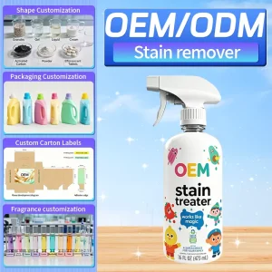 OEM Baby Laundry Stain Remover Spray Plant-Based Formula for Kids’ Clothes and Food and Milk Stains