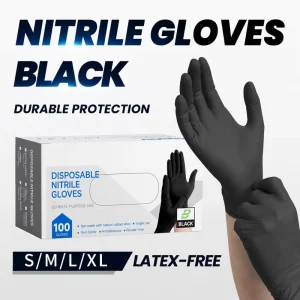 OEM Black Disposable Nitrile Gloves Powder Free Single Use Gloves for Household Cleaning