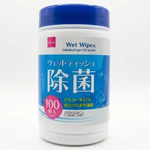 OEM China Factory Antibacterial Non-Woven Alcohol-Free Hand and Surface Cleaning Wet Wipes 100 Pack Barrel Lid