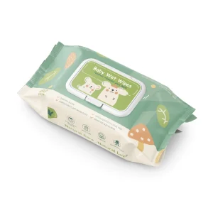 OEM Custom 80ct Pack Organic Baby Wipes Eco Friendly Skin Care Biodegradable Wet Towel for Hand Mouth Cleansing Direct Factory