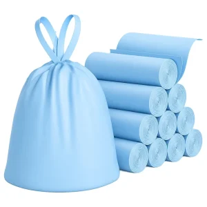 OEM Custom Biodegradable Drawstring Garbage Bags, Tear Resistant, Waterproof, Durable, Eco Friendly, Kitchen