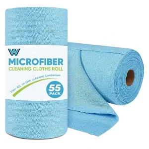 OEM Custom Logo Tear Away Microfiber Towel Roll Supplier Packaging Home Kitchen Reusable Cleaning Cloth Rolls